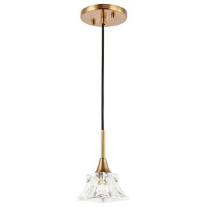 Woodbridge Lighting Christina Transitional Metal Pendants in Brass