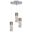 Woodbridge Lighting Gem 3-Light Metal LED Pendant with String in Amethyst Purple