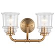 Woodbridge Lighting Elliot 2-Light Transitional Metal Bath in Brass