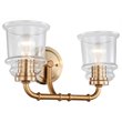 Woodbridge Lighting Elliot 2-Light Transitional Metal Bath in Brass