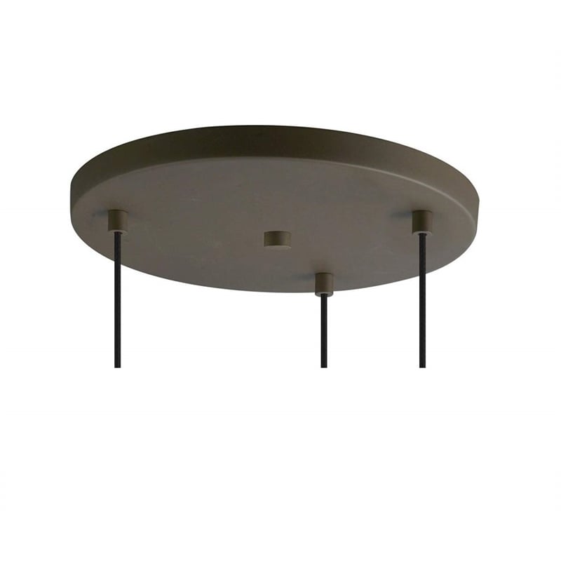 Woodbridge Lighting Alexis 3-Light Metal Pendant in Bronze/Red