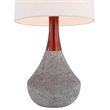 Woodbridge Lighting Carson Traditional Cement/Fabric Table Lamp in Gray