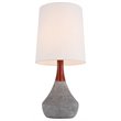 Woodbridge Lighting Carson Traditional Cement/Fabric Table Lamp in Gray