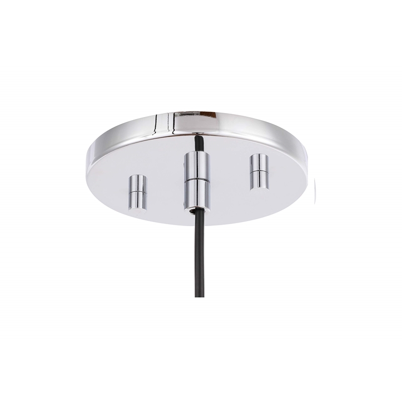 Woodbridge Lighting Elise 1-Light Mercury Glass & Steel Mini Pendant in Chrome