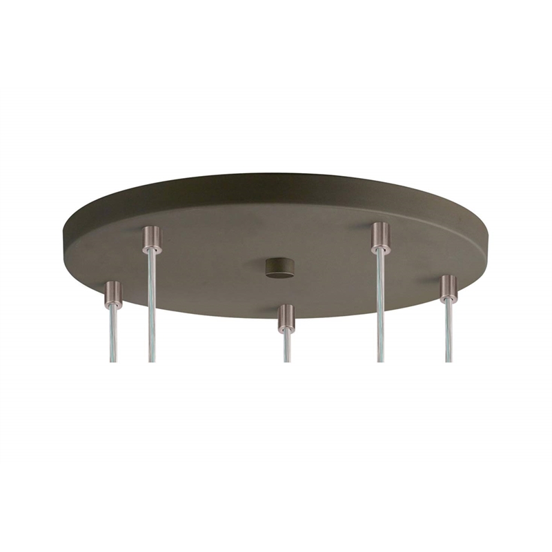 Woodbridge Lighting Elise 1-Light Opal Glass Cluster Pendant in Bronze/Nickel
