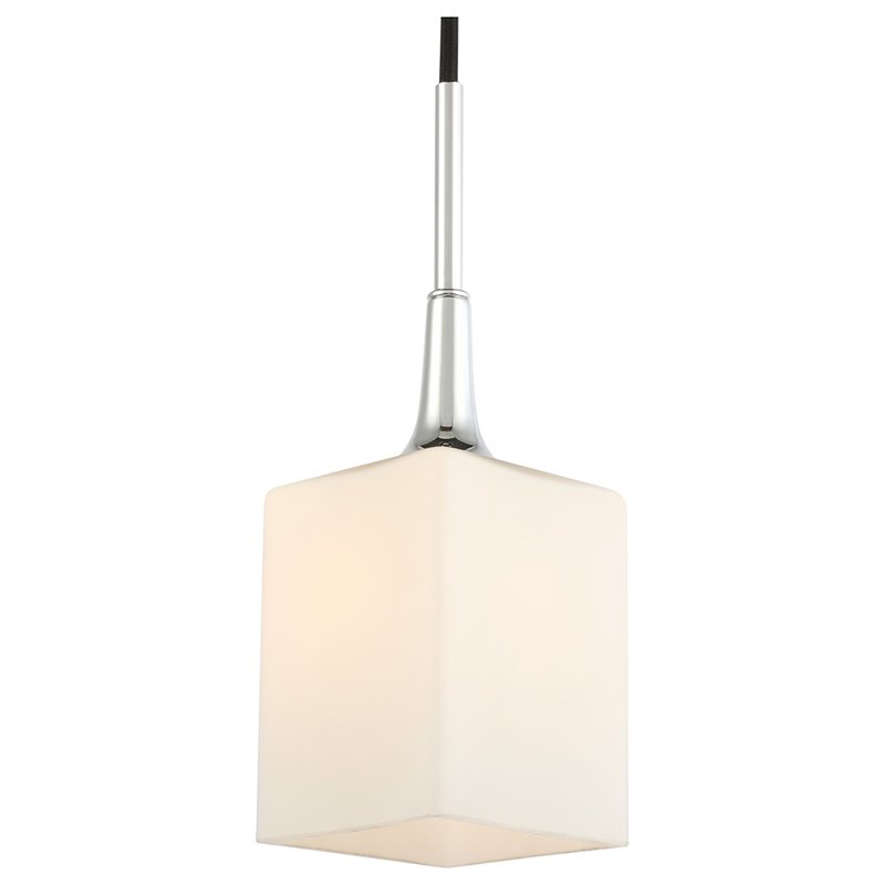 Woodbridge Lighting Chelsea 1-Light Glass & Steel Mini Pendant in Chrome