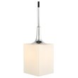 Woodbridge Lighting Chelsea 1-Light Glass & Steel Mini Pendant in Chrome