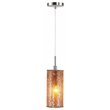 Woodbridge Lighting Tube Eclipse 1-Light Metal Mini Pendant in Amber/Orange