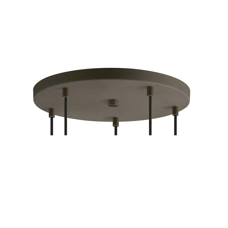 Woodbridge Lighting Chelsea 5-Light Opal Glass Cluster Pendant in Chrome/Bronze