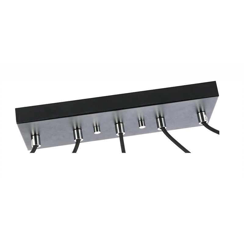 Woodbridge Lighting Elise 5-Light Opal Glass Linear Pendant in Chrome/Bronze