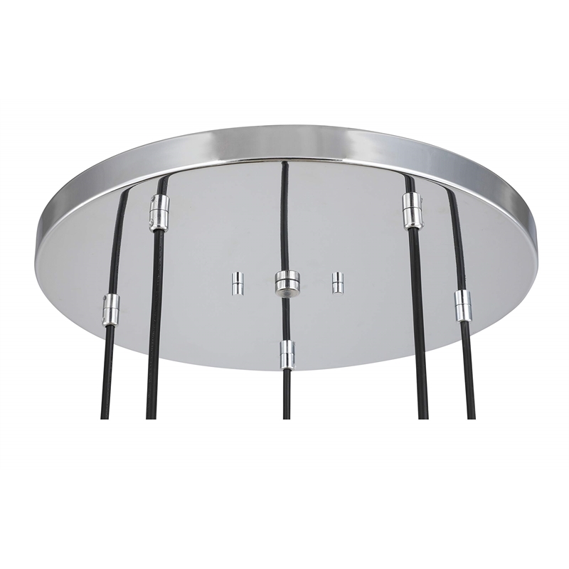 Woodbridge Lighting Christina 5-Light Transitional Metal Steel Pendant in Chrome