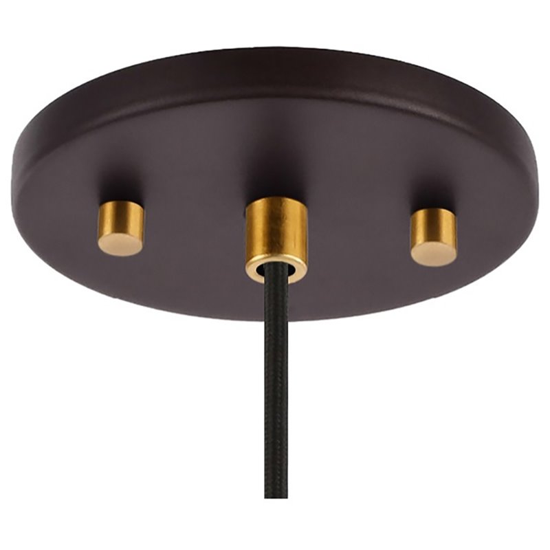 Woodbridge Lighting Candice 1-Light Glass Mini-Pendant in Swizzle/Brass