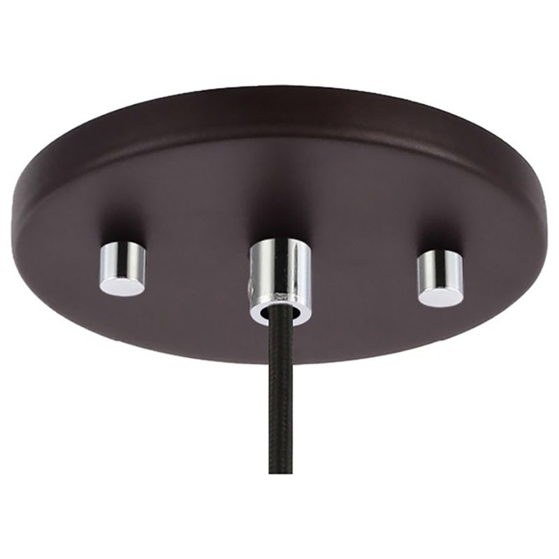 Woodbridge Lighting Candice 1-Light Glass Mini-Pendant in Swizzle/Chrome