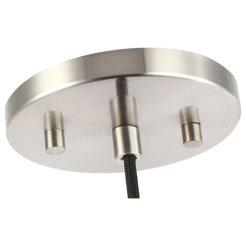 Woodbridge Lighting Bristol 1-Light Glass Mini-Pendant in Satin Nickel/Mercury