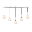 Woodbridge Lighting Chelsea 5Lt Square Linear Pendant in Chrome/Opal