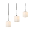 Woodbridge Lighting Chelsea 5Lt Square Linear Pendant in Chrome/Opal