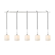 Woodbridge Lighting Chelsea 5Lt Square Linear Pendant in Chrome/Opal