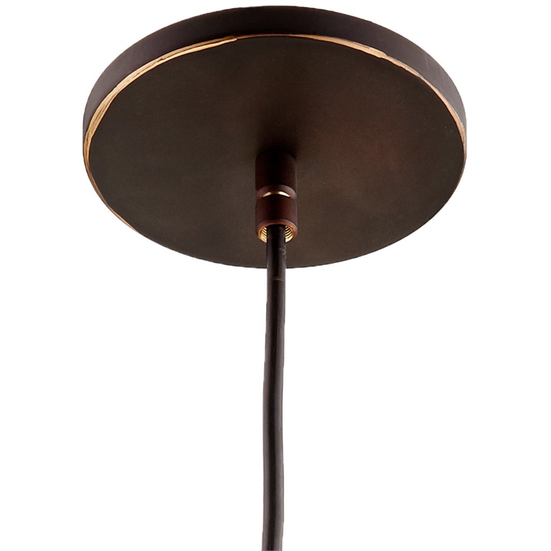 Woodbridge Lighting Venezia 1-Light Glass Mini-Pendant in Bronze/Mosaic Amber