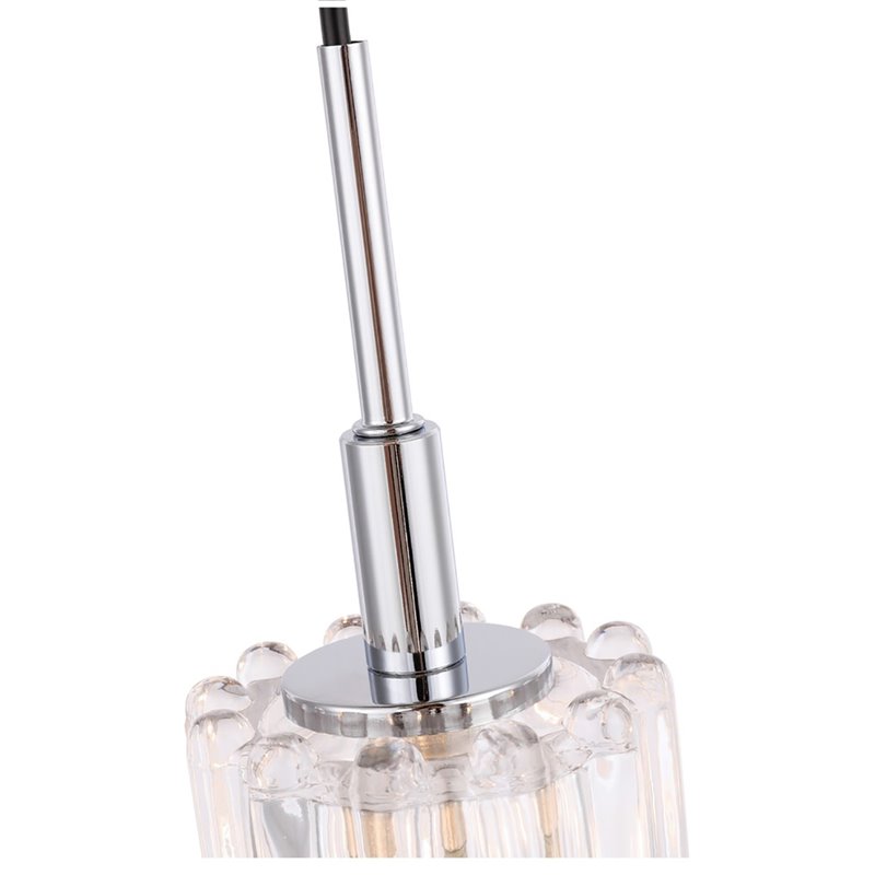 Woodbridge Lighting Candice 3-Light Glass Cluster Pendant in Swizzle/Chrome