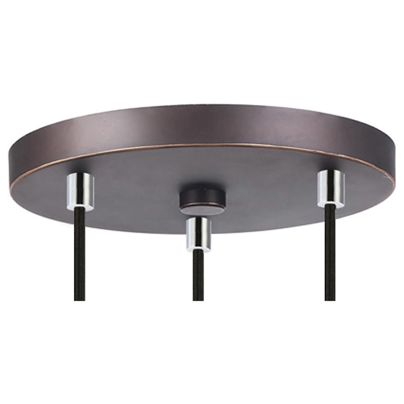 Woodbridge Lighting Candice 3-Light Glass Cluster Pendant in Swizzle/Chrome