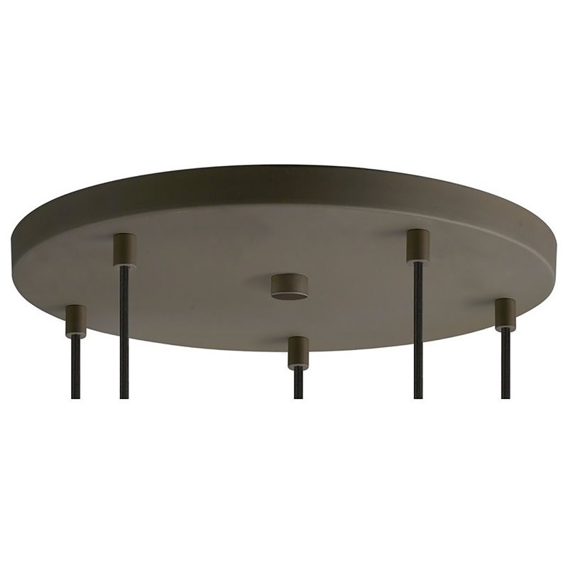 Woodbridge Lighting Candice 5-Light Glass Cluster Pendant in Swizzle/Chrome