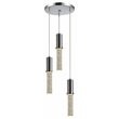Woodbridge Lighting Pixie 3-Light Steel and Glass LED Pendant in Chrome