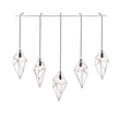 Woodbridge Lighting Lanning 5-Light Metal Linear Pendant in Nickel