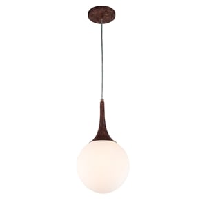 Woodbridge Lighting Art Glass 1-Light Mini-Pendant in Hiatus/Metallic Bronze