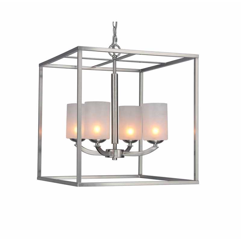 Woodbridge Lighting Art Glass 1-Light Mini-Pendant in Matte/Satin Nickel