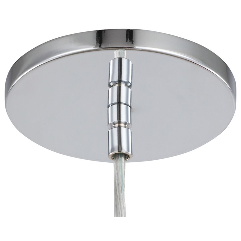 Woodbridge Lighting Austin 1-Light Glass Mini-Pendant in Chrome/Clear Seedy