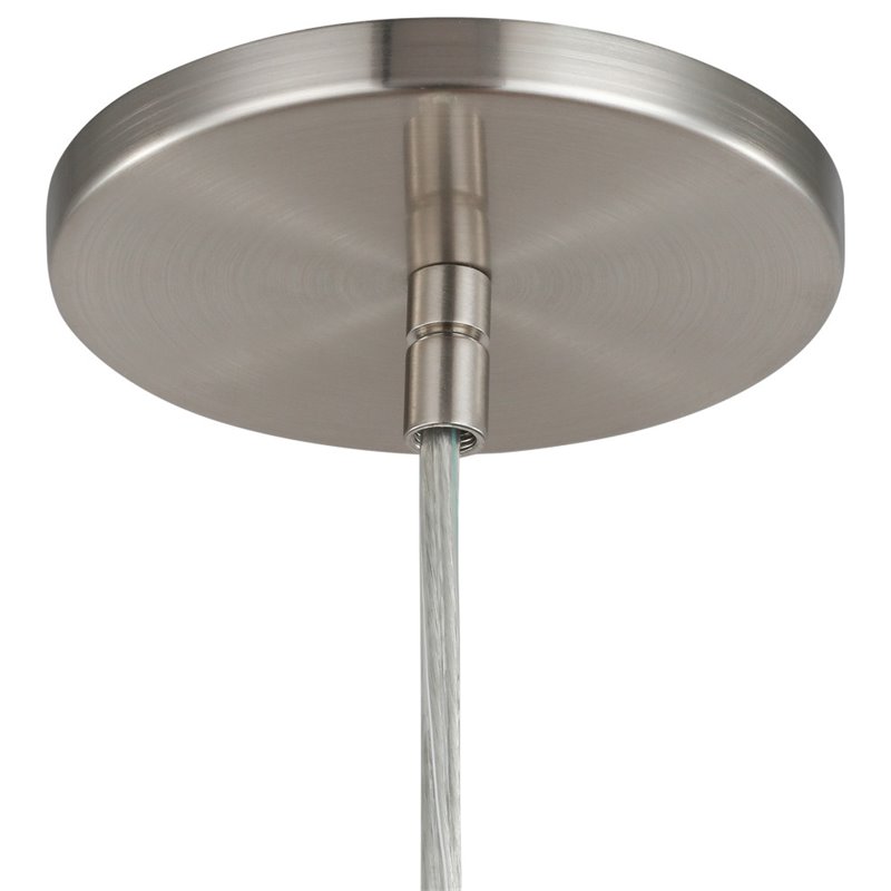 Woodbridge Lighting Austin 1-Light Glass Mini-Pendant in Satin Nickel/Clear