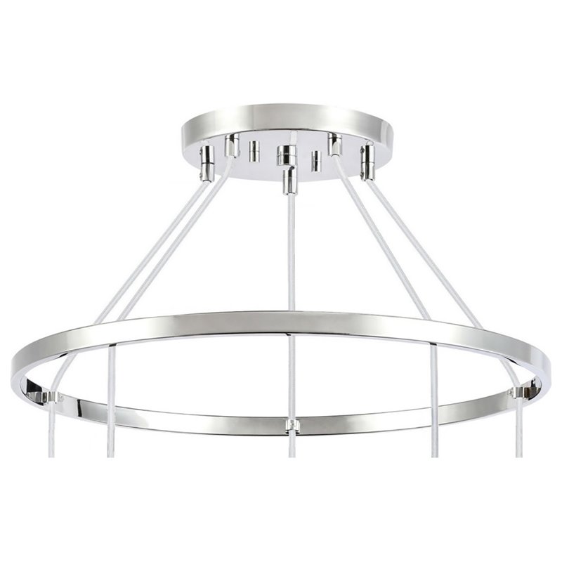 Woodbridge Lighting Austin 5-Light Glass Chandelier in Chrome/Clear Seedy