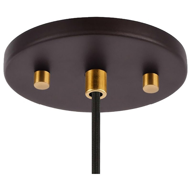 Woodbridge Lighting Elise 1-Light Glass Mini-Pendant in Brass/Bronze/Opal