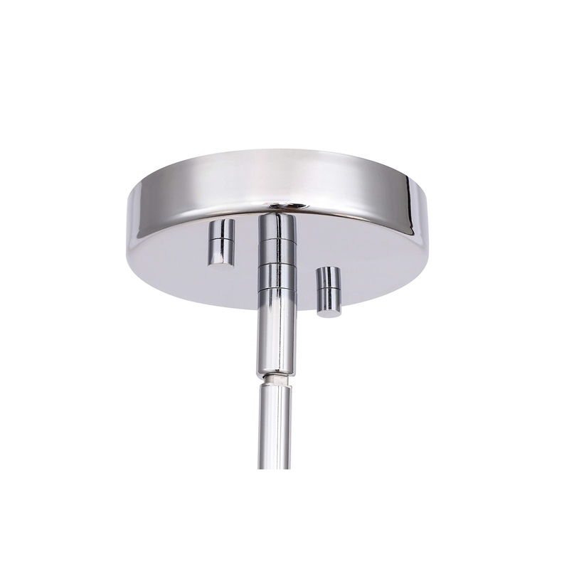 Woodbridge Lighting Claudia 5-Light Glass Chandelier in Chrome/Sand Blasted
