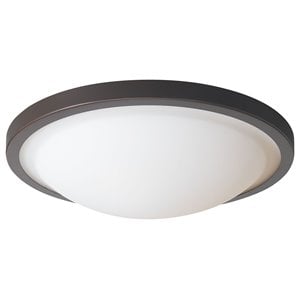 Woodbridge Lighting Cosmo 2-Light Glass Flush-Mount in Mahogany Bronze
