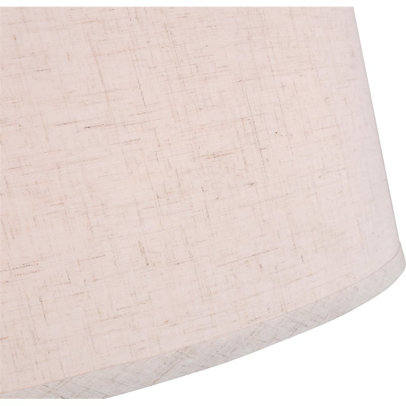 Woodbridge Lighting Drum 3-Light Fabric LED Semi-Flush Mount in Brass/White