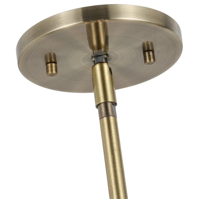 Woodbridge Lighting Drum 3-Light Fabric Pendant in Brass/Gray