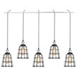 Woodbridge Lighting Fulton ST64 5-Light Metal Linear Pendant in Chrome