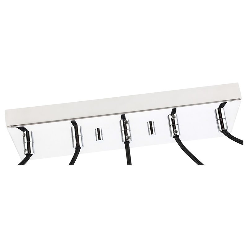 Woodbridge Lighting Fulton ST64 5-Light Metal Linear Pendant in Chrome