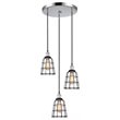 Woodbridge Lighting Fulton ST64 3-Light Metal Cluster Pendant in Chrome