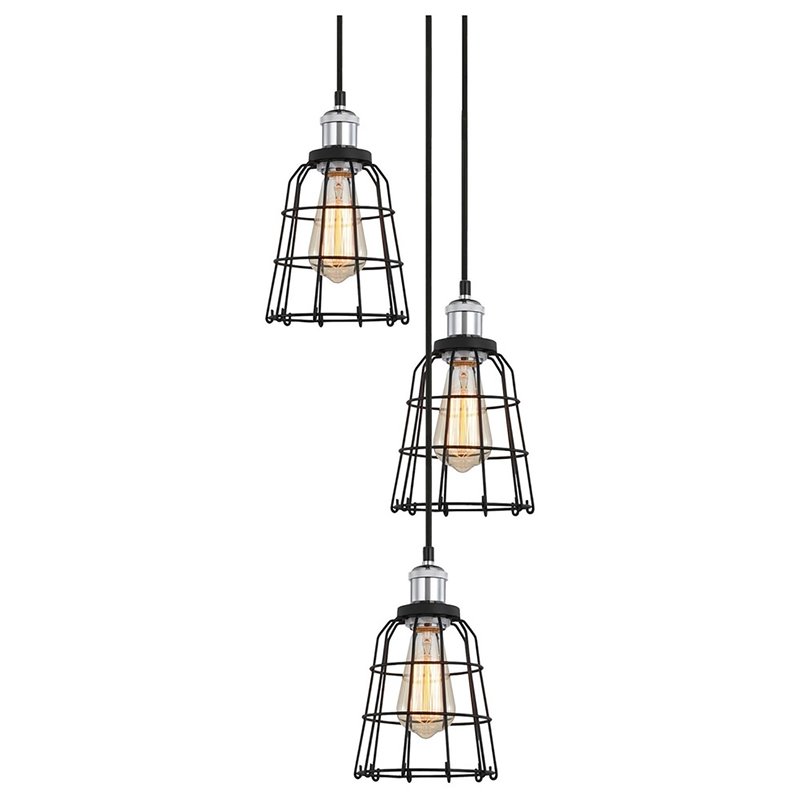 Woodbridge Lighting Fulton ST64 5-Light Metal Cluster Pendant in Chrome