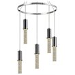 Woodbridge Lighting Pixie 5-Light Glass Chandelier in Chrome