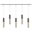 Woodbridge Lighting Pixie 5-Light Glass Linear Pendant in Chrome/Bronze