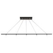 Woodbridge Lighting Pixie 5-Light Glass Linear Pendant in Chrome/Bronze