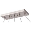 Woodbridge Lighting Venezia 5-Light Glass Linear Pendant in Nickel/Multi-Color
