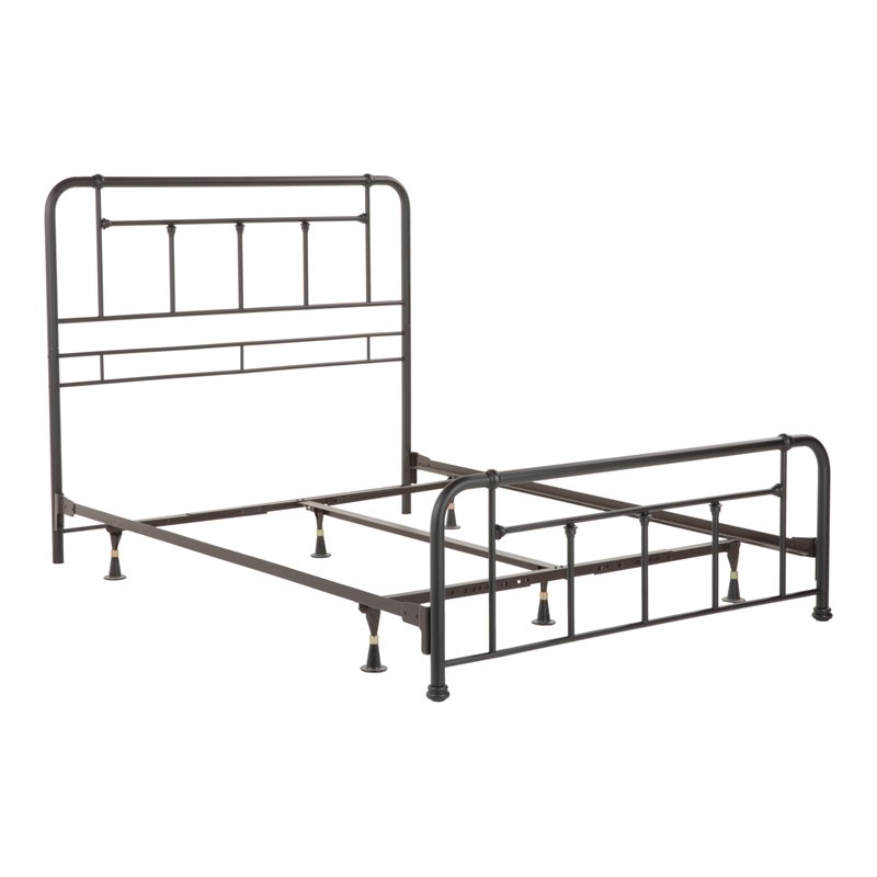 Fashion Bed Group Baldwin Full Sized Decorative Metal Bed in Textured Black