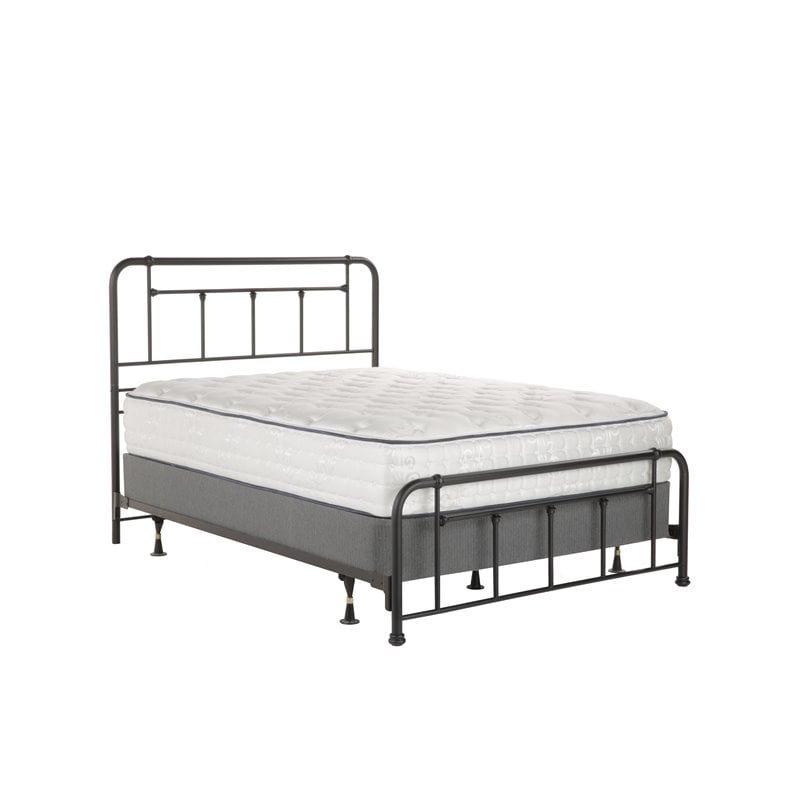 Fashion Bed Group Baldwin King Sized Decorative Metal Bed in Textured Black