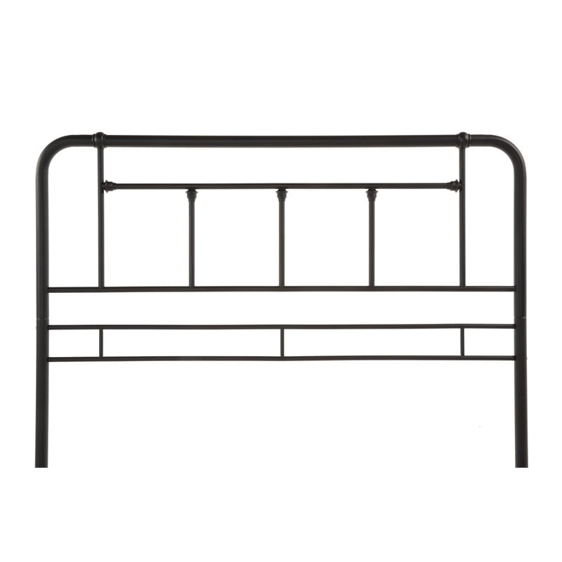 Fashion Bed Group Baldwin King Sized Decorative Metal Bed in Textured Black