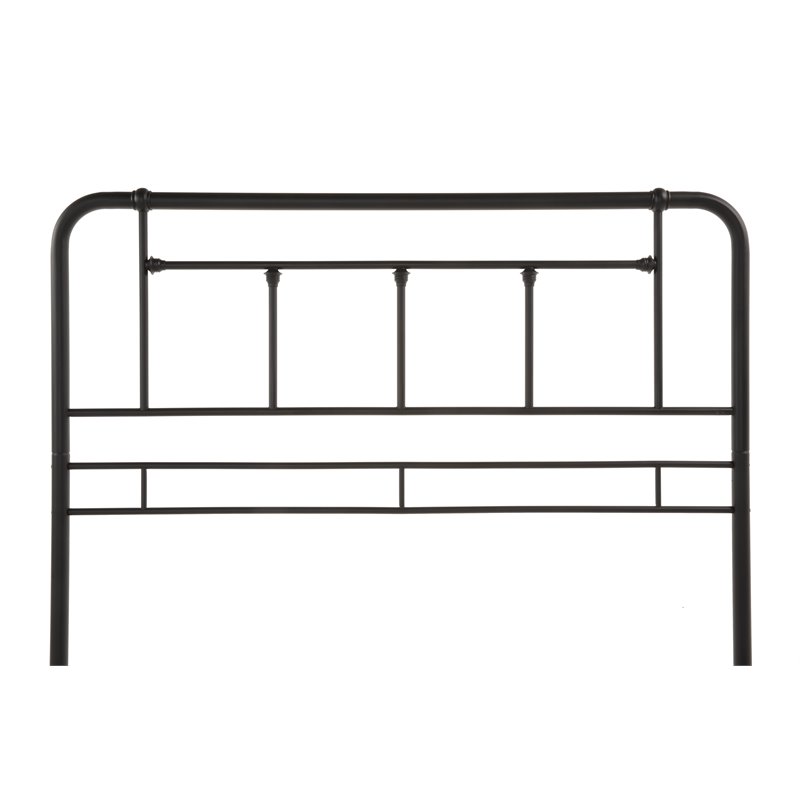 Fashion Bed Group Baldwin Full-Size Decorative Metal Headboard in Textured Black