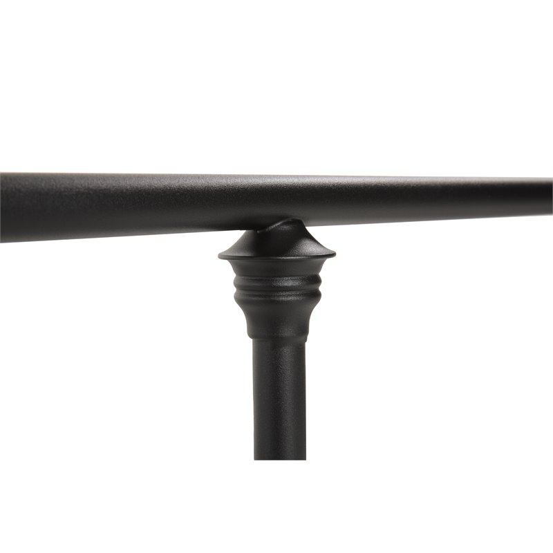 Fashion Bed Group Baldwin Full-Size Decorative Metal Headboard in Textured Black